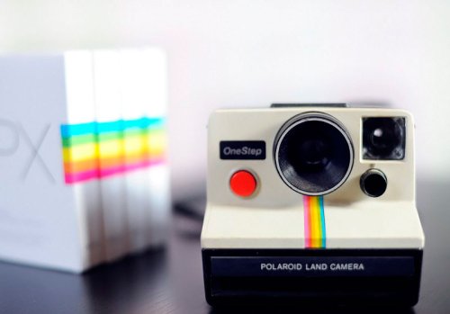 Polaroid Button радужный