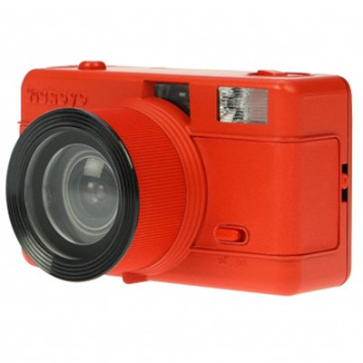 Fisheye Compact Camera Red
